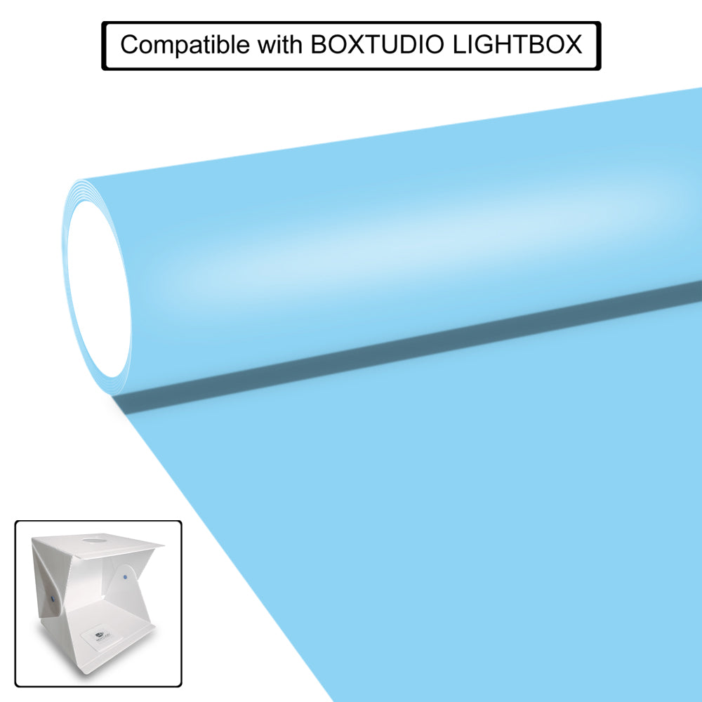 WATERPROOF PVC PHOTOGRAPHY BACKDROP PASTEL BLUE AND WHITE 2 IN 1