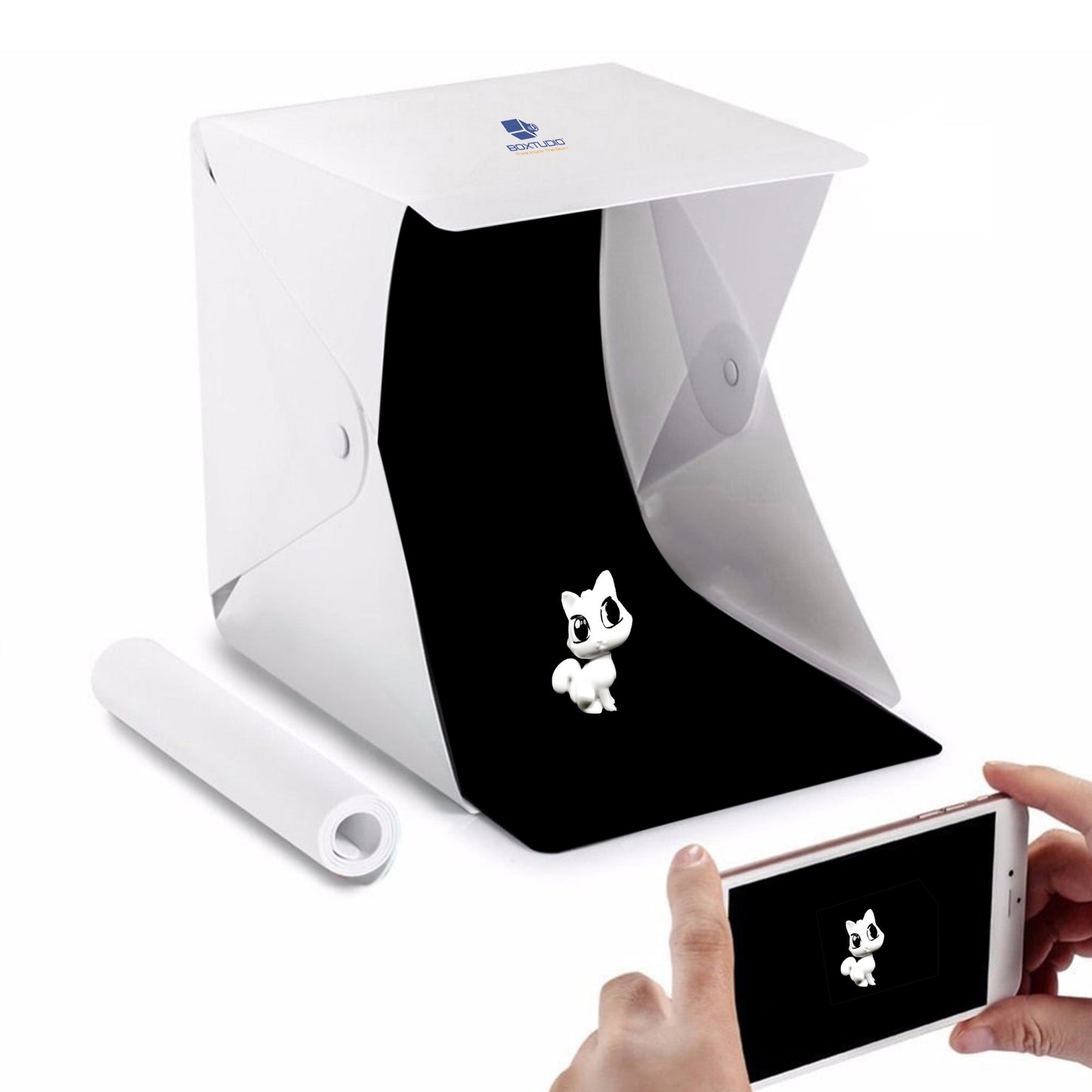 BOXTUDIO® MINI LIGHTBOX - Tabletop Portable PhotoStudio - Product Photography Light Tent (24x22x24 cms)