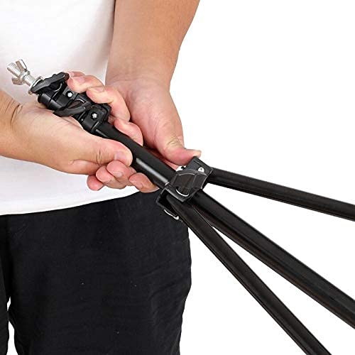 BOXTUDIO T-SHAPED BACKGROUND STAND ADJUSTABLE SUPPORT 6FT WIDE 9FT TALL BACKDROP STAND WITH FREE BAG AND 2 CLIPS/CLAMPS