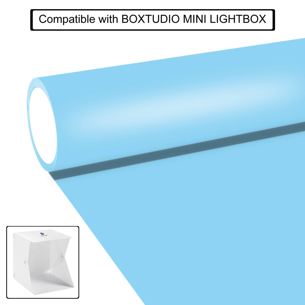 WATERPROOF PVC PHOTOGRAPHY BACKDROP PASTEL BLUE AND WHITE 2 IN 1
