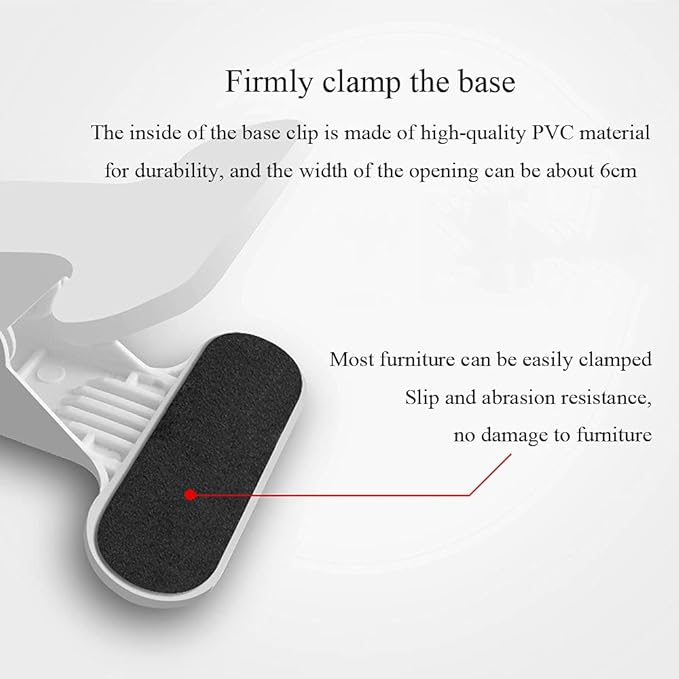 Mobile Phone and Backdrop Holder with Gooseneck, Portable Iron Material, Rotatable and Adjustable 360 Degrees, Universal Flexible Gooseneck Holder for Bedroom, Bed, Office, Car