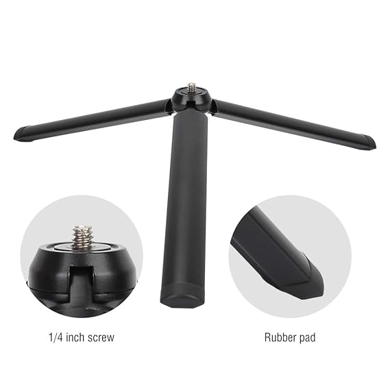 Mini Desktop Tripod Fill Light Desktop Tripod 19cm Adjustable Tripod Stand Portable Fill Light Desktop Tripod 1/4 Inch Screw Mini Phone Bracket