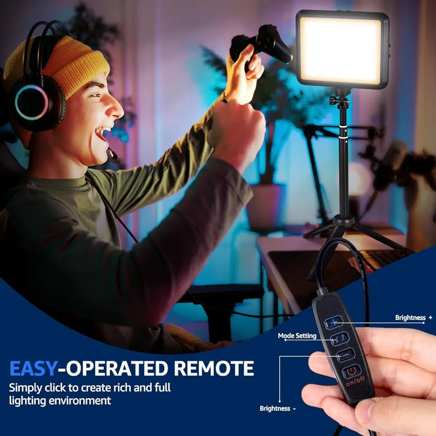 6 Inch USB LED Video Light Kit 3200K-5600K 14-Level Dimmable Comes with Free 4 Colour Gels Red/Low/Green/Blue