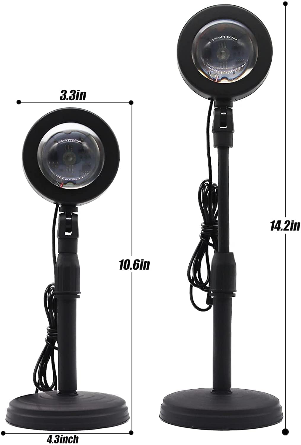 Sunset Lamp, Sunset Projection Lamp with Remote Control, 16 Colors Sunlight Lamp 5W
