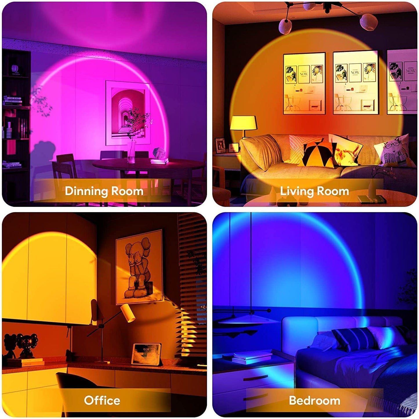 Sunset Lamp, Sunset Projection Lamp with Remote Control, 16 Colors Sunlight Lamp 5W