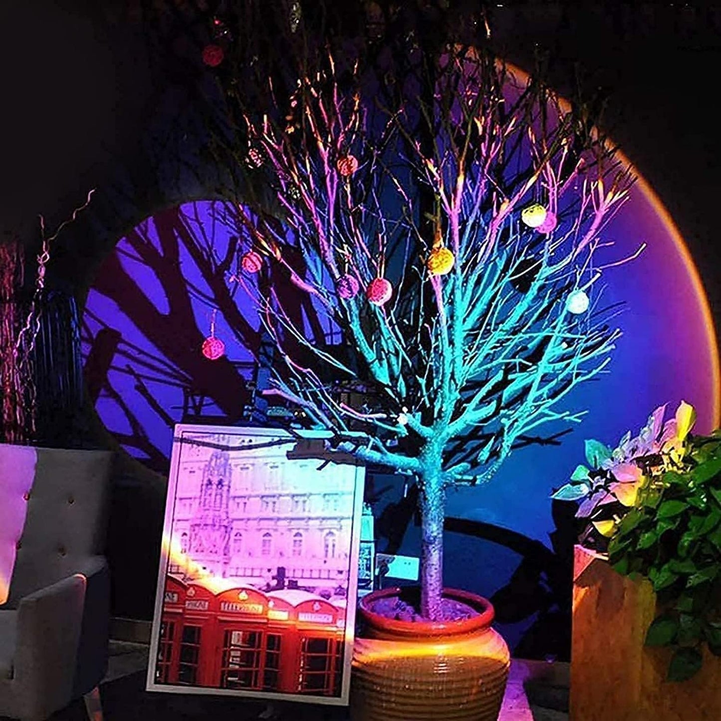 Sunset Lamp, Sunset Projection Lamp with Remote Control, 16 Colors Sunlight Lamp 5W