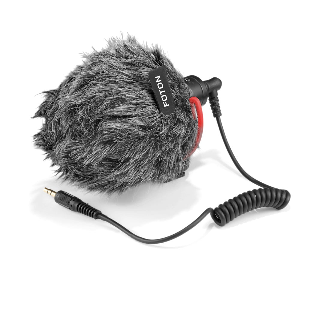 MQ-MM1 Universal Cardioid Shotgun Microphone - Camera Microphone for DSLR, iPhone and Android Smartphones - Compatible with Canon EOS, Nikon, and Sony Cameras - with Shock Mount, Deadcat Windscreen