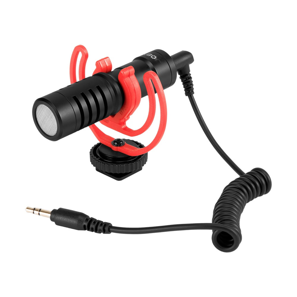 MQ-MM1 Universal Cardioid Shotgun Microphone - Camera Microphone for DSLR, iPhone and Android Smartphones - Compatible with Canon EOS, Nikon, and Sony Cameras - with Shock Mount, Deadcat Windscreen