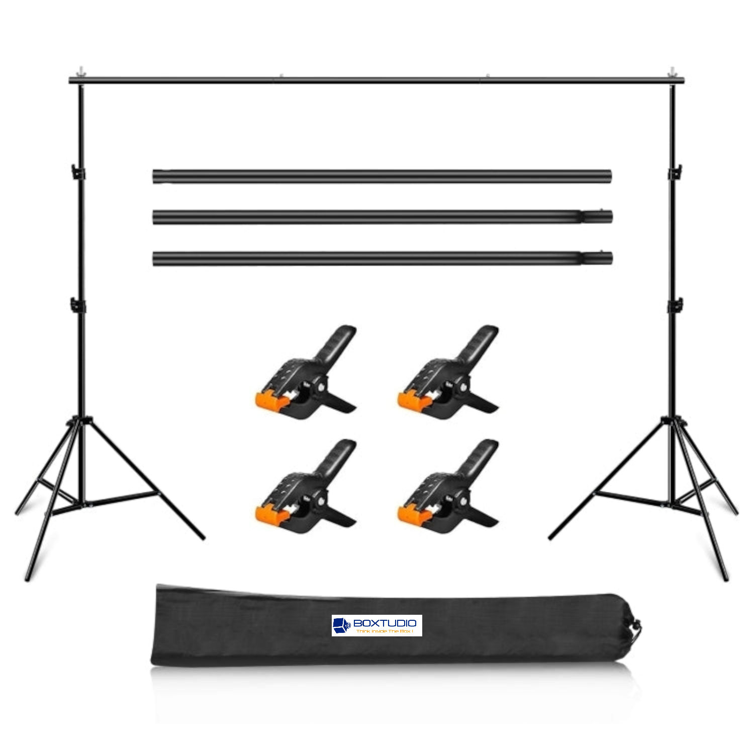 BOXTUDIO BACKGROUND SUPPORT KIT (9FT X 9FT) CROSSBAR FOR PHOTOGRAPHY