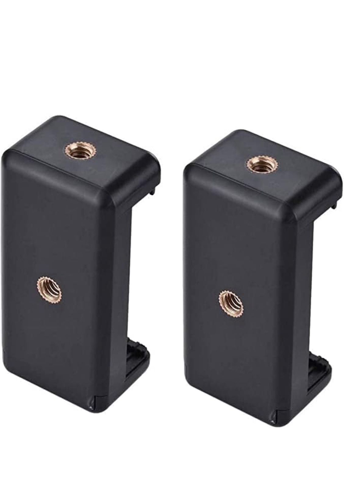 Mobile Holder Clip for Tripods with 1/4-Inch Mounting Screw, Compatible with Most Smartphones, Including iPhone & Samsung Galaxy Models, Ideal for Videographers and Photographers, Black