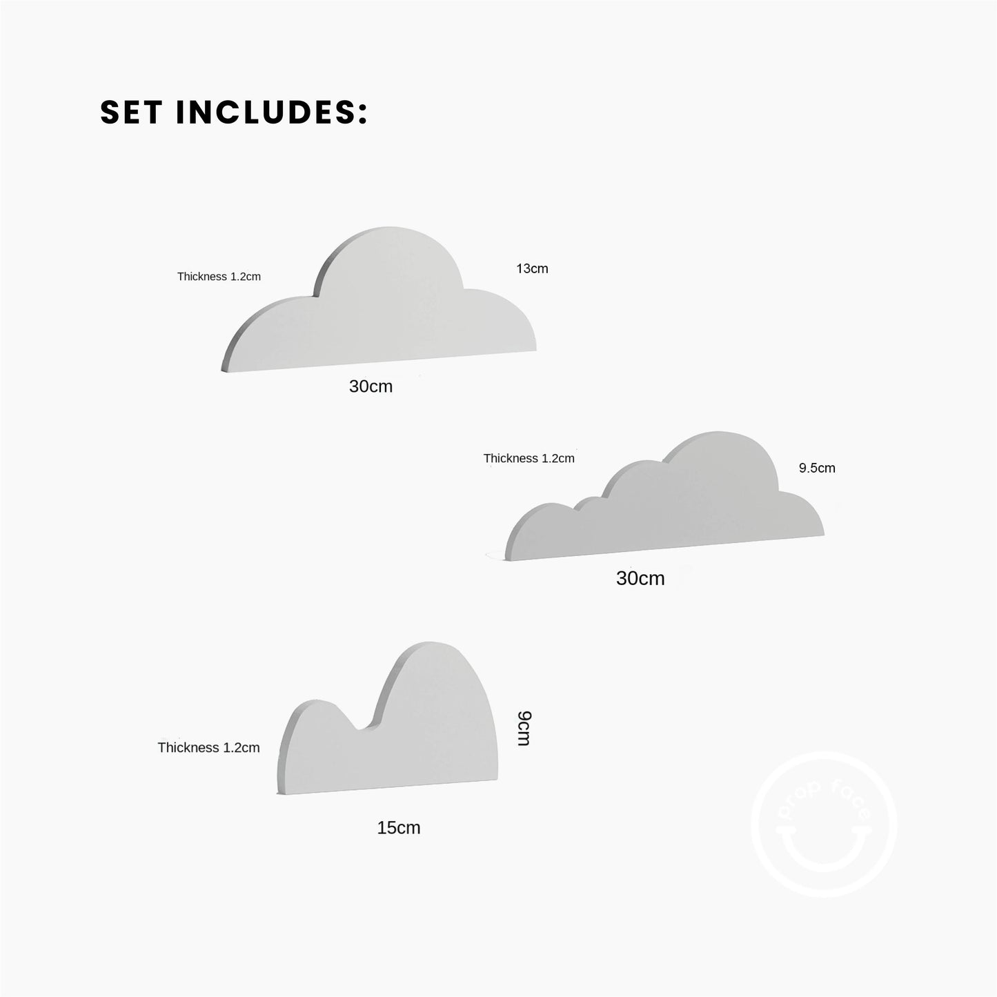 WOODEN CLOUDS PROP BUNDLE SET