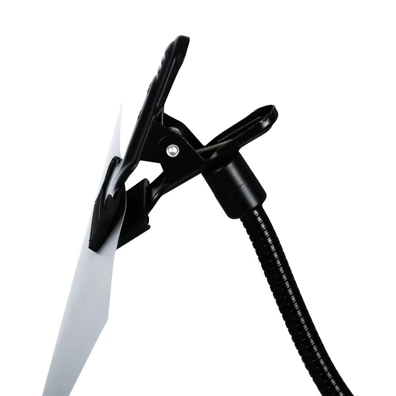 Mobile Phone and Backdrop Holder with Gooseneck, Portable Iron Material, Rotatable and Adjustable 360 Degrees, Universal Flexible Gooseneck Holder for Bedroom, Bed, Office, Car