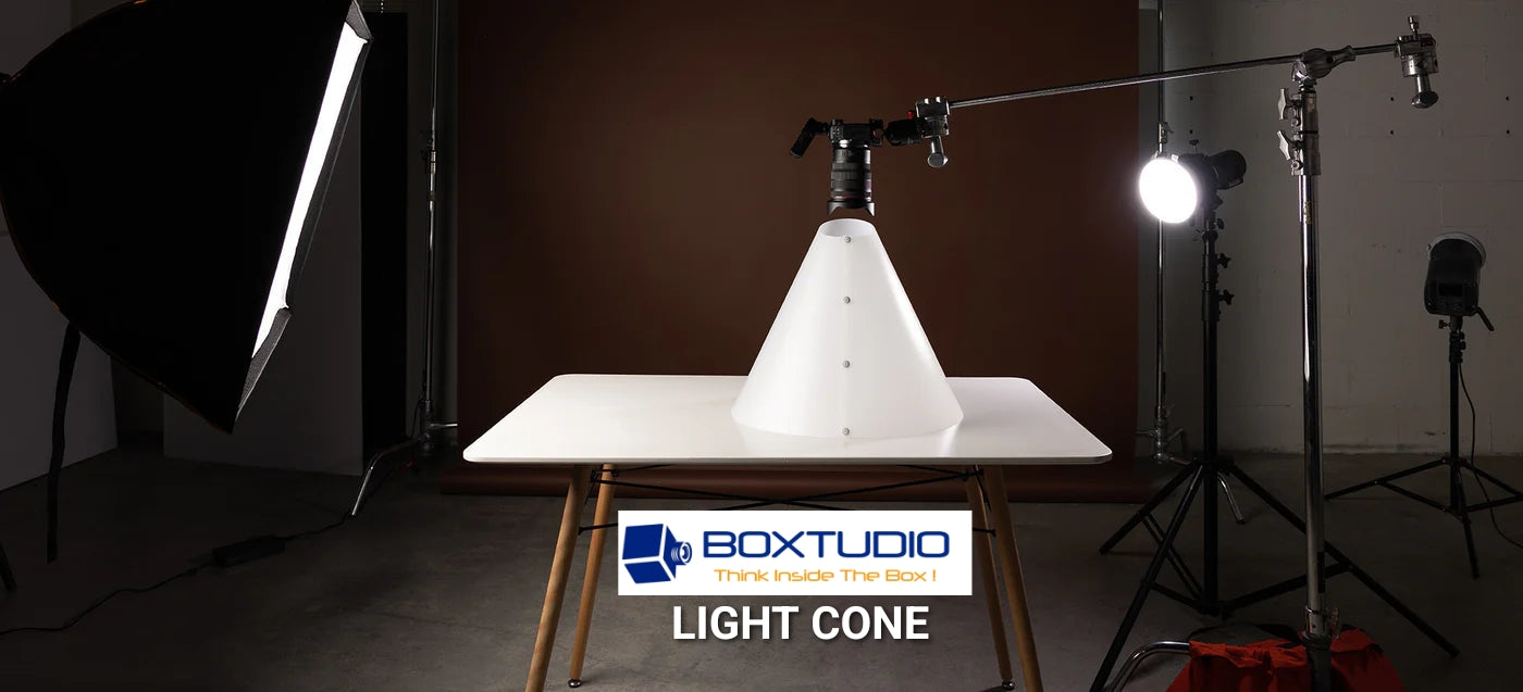 BOXTUDIO LIGHT CONE - SMALL - 360 DIFFUSION FOR SHOOTING REFLECTIVE OBJECT