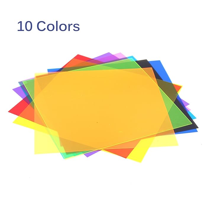 BOXTUDIO 12"x 12"/30 x 30cm Color Gel Filter Sheet for Video Light Studio Flash Strobe