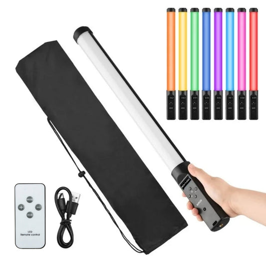 Handheld Light Wand, RGB LED Video Light Stick for Photography, 3000mAh Rechargeable LED Light WAND for Video Shooting, 3000-6000K Dimmable Camera Light with CRI 95+