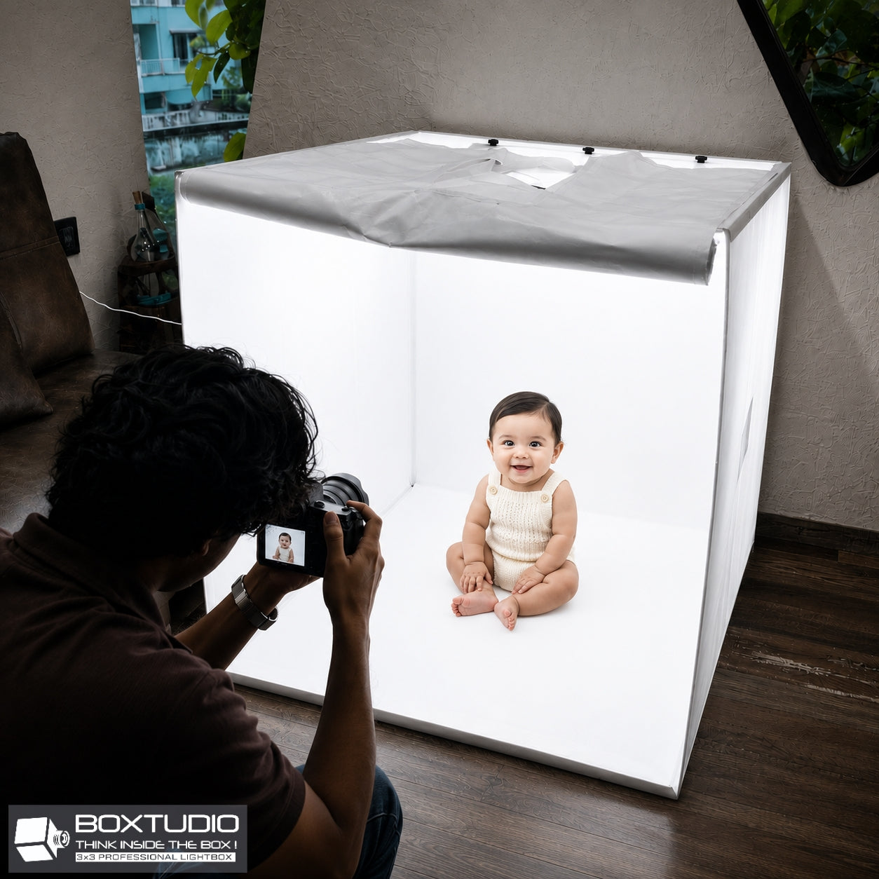 BOXTUDIO® 3X3 Professional Photo LightBox for Product Photography - Lighting Shooting Tent (90x90x90cms)