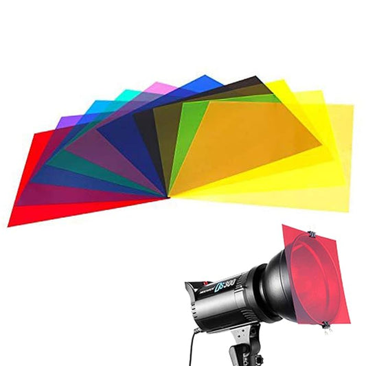 BOXTUDIO 12"x 12"/30 x 30cm Color Gel Filter Sheet for Video Light Studio Flash Strobe