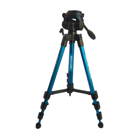 BOXTUDIO PH5 Tripod (57-Inch), Professional Aluminum Tripod for DSLR Camera and Mobile Phone | Maximum Operating Height: 4.75 Feet | Maximum Load Upto: 5kgs (BLUE)