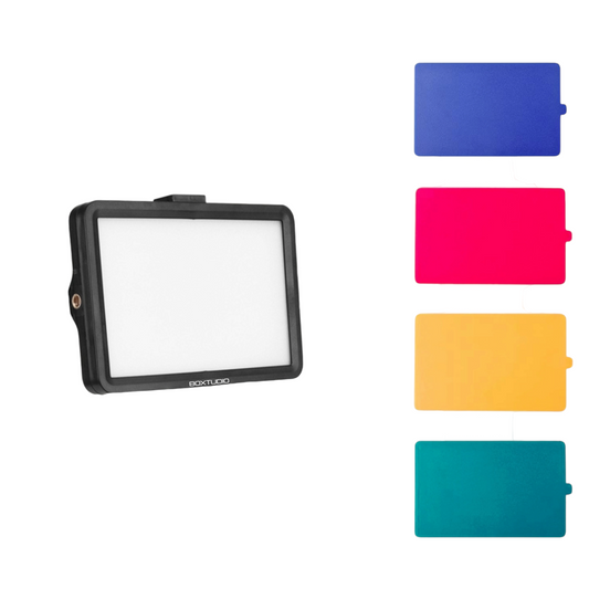 6 Inch USB LED Video Light Kit 3200K-5600K 14-Level Dimmable Comes with Free 4 Colour Gels Red/Low/Green/Blue