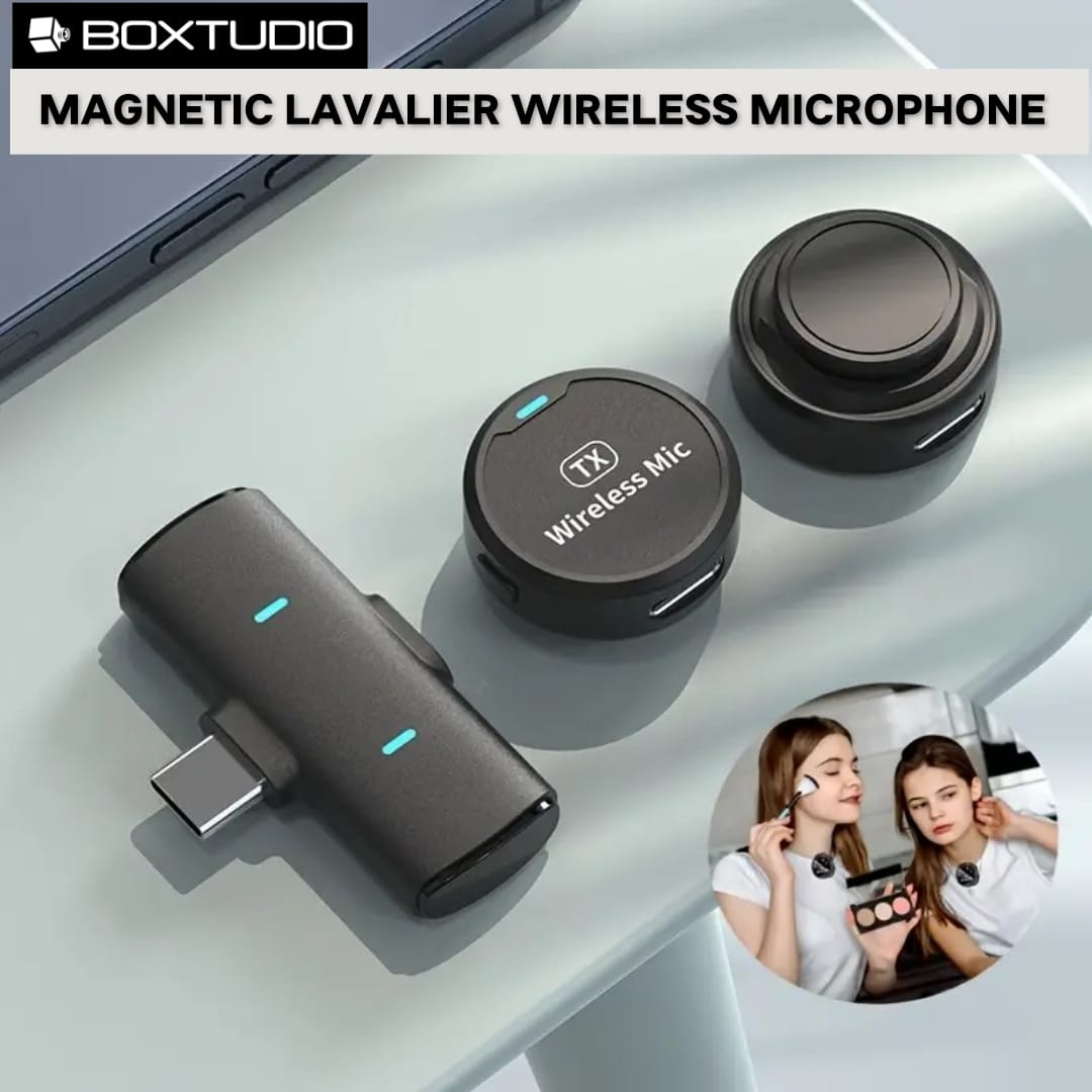 Wireless Lavalier Microphone for iPhone & Android Phone, Clip Lav USB C Mini Lapel Mic for Video Recording Vlogging Podcast, Pop Small Microphone with Noise Cancellation