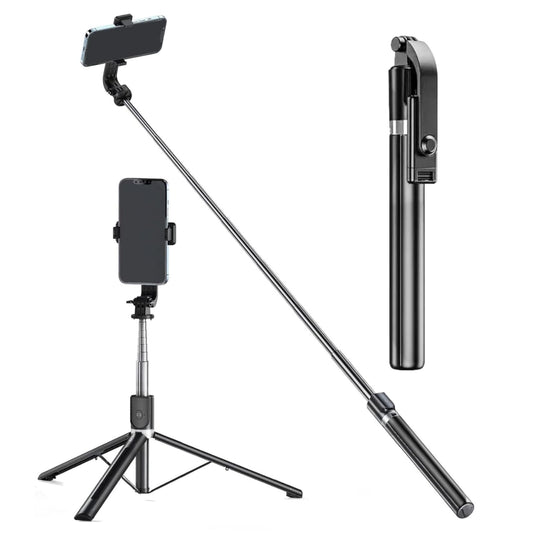 BOXTUDIO B1L Selfie Stick with Light Tripod Stand 104 cm/41 inch Bluetooth Extandable Selfie Stick Tripod for Youtube Vlog Live Streaming Holder Compatible for Gopro