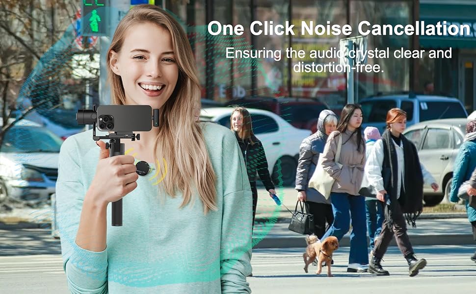 Wireless Lavalier Microphone for iPhone & Android Phone, Clip Lav USB C Mini Lapel Mic for Video Recording Vlogging Podcast, Pop Small Microphone with Noise Cancellation