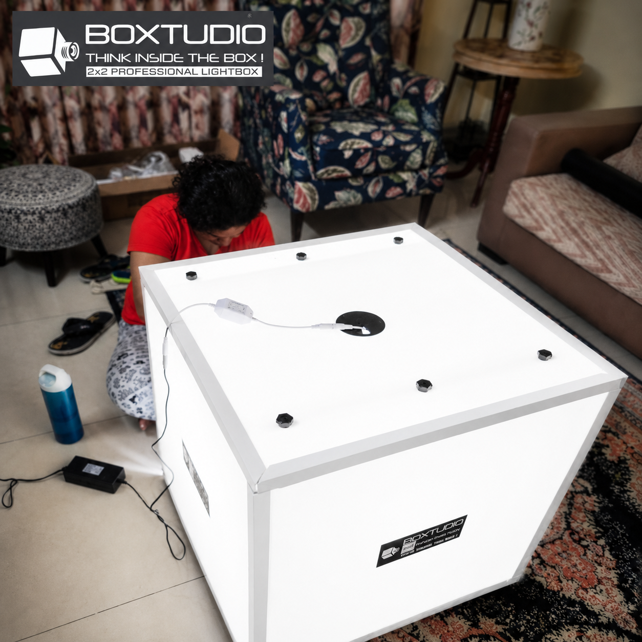 BOXTUDIO® 3X3 Professional Photo LightBox for Product Photography - Lighting Shooting Tent (90x90x90cms)
